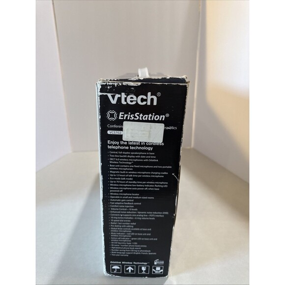 VTech ErisStation VCS702 Conference Phone w/ 2 Wireless Mics – Boxed - Picture 2 of 4